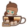Aimant de réfrigérateur Pop Bean Coffee Factory « Molly Stir with Sugar »