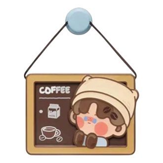 Aimant de réfrigérateur Pop Bean Coffee Factory « Pino Jelly Milk Coffee Lover »