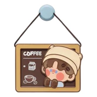 Aimant de réfrigérateur Pop Bean Coffee Factory « Pino Jelly Milk Coffee Lover »