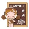 Aimant de réfrigérateur Pop Bean Coffee Factory « Skullpanda Coffee Moment »
