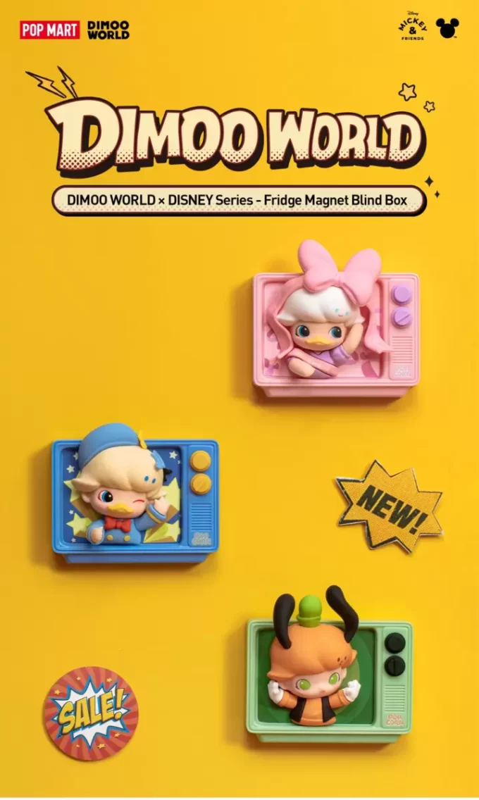 Boîte aveugle aimantée pour réfrigérateur de la série DIMOO WORLD × DISNEY Boîte aveugle aimantée pour réfrigérateur de la série DIMOO WORLD × DISNEY