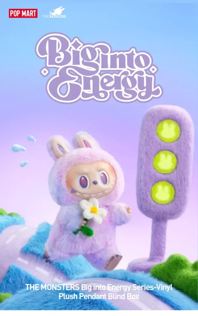 Boîte aveugle de pendentif en peluche en vinyle de la série Big Into Energy des MONSTRES Boîte aveugle de pendentif en peluche en vinyle de la série Big Into Energy des MONSTRES