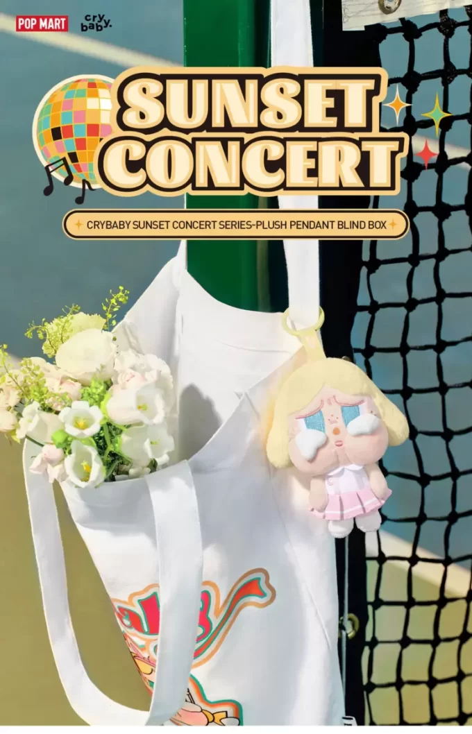 Boîte surprise avec pendentif en peluche de la série Sunset Concert de CRYBABY Boîte surprise avec pendentif en peluche de la série Sunset Concert de CRYBABY