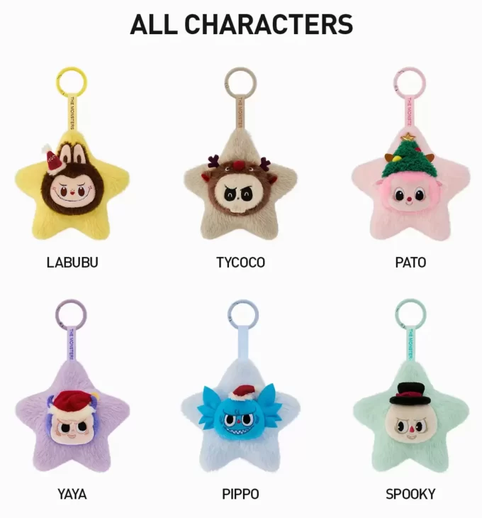 Boîte surprise avec pendentif en peluche scintillante de la série classique THE MONSTERS