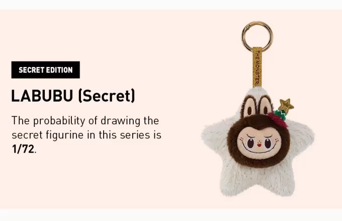 Boîte surprise avec pendentif en peluche scintillante de la série classique THE MONSTERS