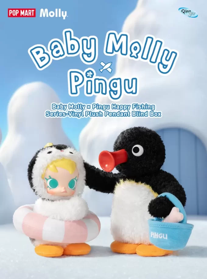 Boîte surprise en peluche vinyle Baby Molly × Pingu Happy Fishing Series Boîte surprise en peluche vinyle Baby Molly × Pingu Happy Fishing Series