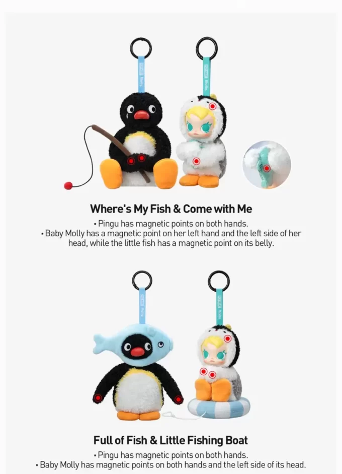 Boîte surprise en peluche vinyle Baby Molly × Pingu Happy Fishing Series Boîte surprise en peluche vinyle Baby Molly × Pingu Happy Fishing Series