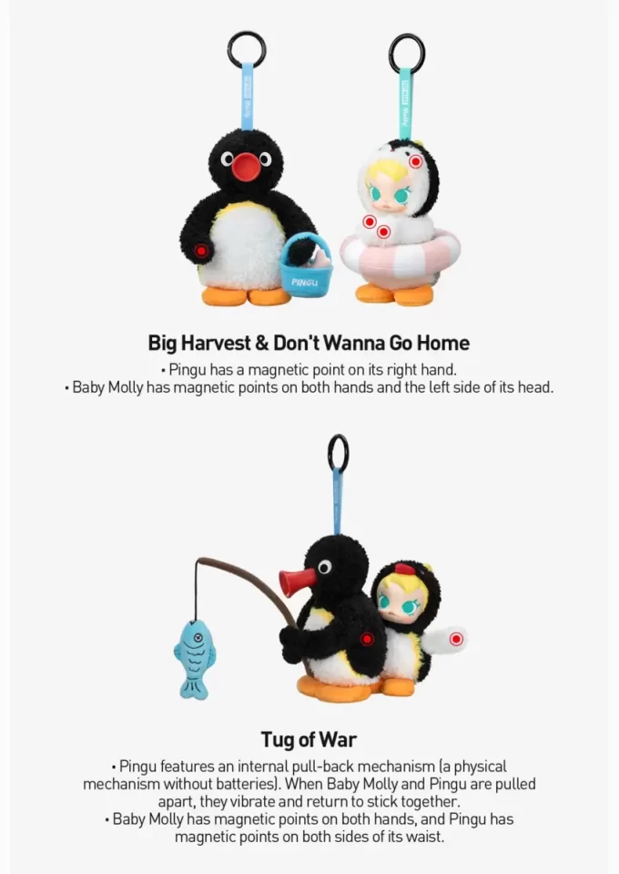 Boîte surprise en peluche vinyle Baby Molly × Pingu Happy Fishing Series Boîte surprise en peluche vinyle Baby Molly × Pingu Happy Fishing Series