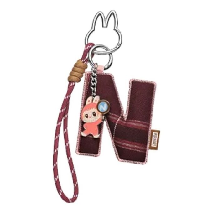 Broche Labubu pour pendentif lettre d&rsquo;amour « N »