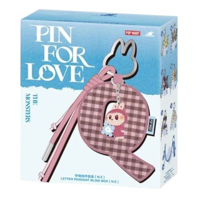Broche Labubu pour pendentif lettre d&rsquo;amour, étui scellé (N-Z) (1 boîte aveugle)