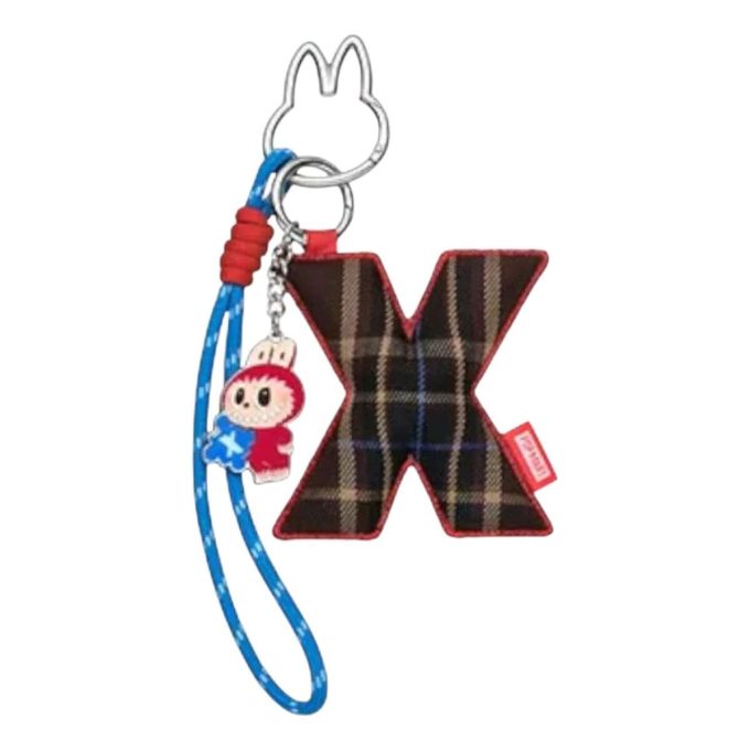 Broche Labubu pour pendentif lettre d&rsquo;amour « X »