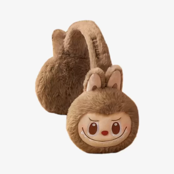 Cache-oreilles en peluche LABUBU, série de vacances chaudes et moelleuses