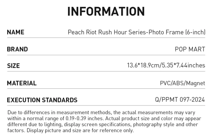 Cadre photo Peach Riot Rush Hour (6 pouces)