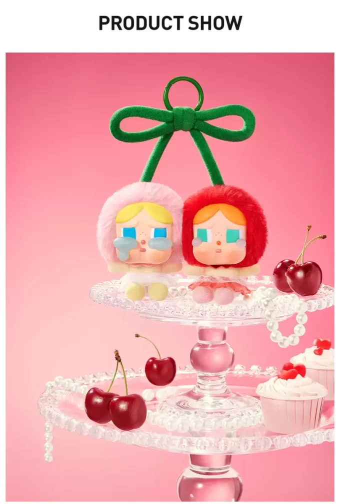 Carte à suspendre en vinyle et peluche « Crybaby Crying For Love » (Je t&rsquo;aime beaucoup, Cherry)