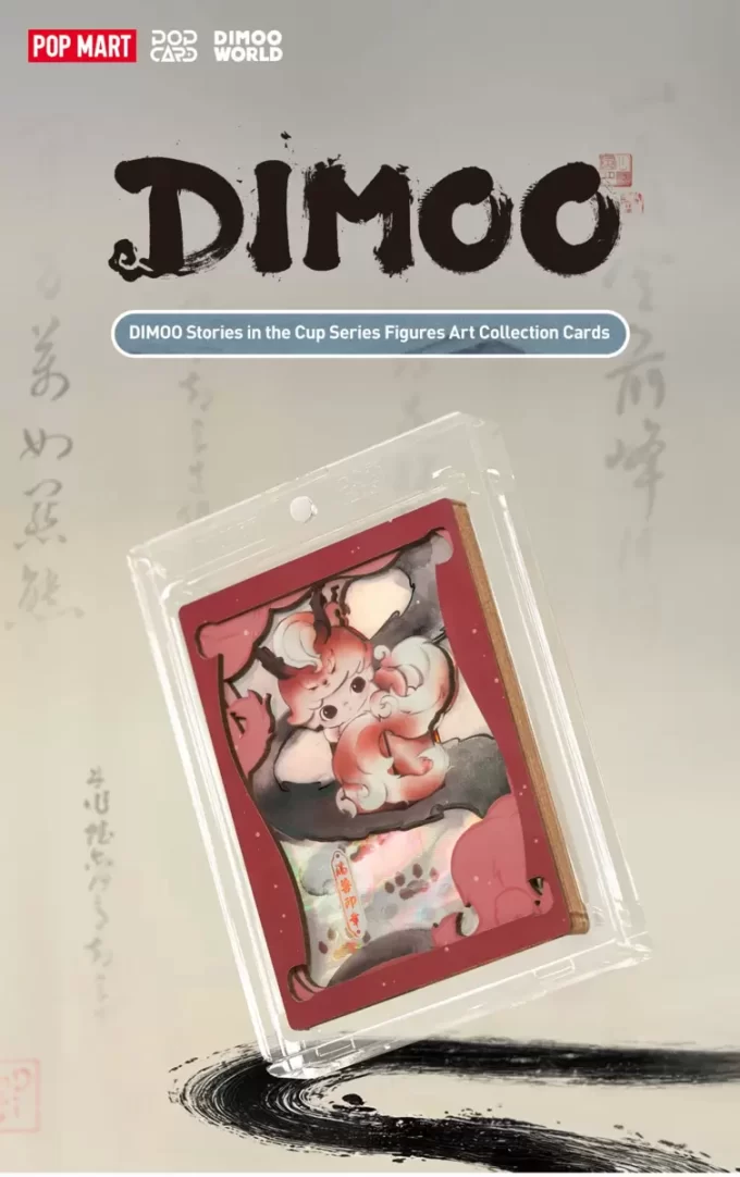 Cartes de collection artistiques de figurines de la série DIMOO Stories In The Cup