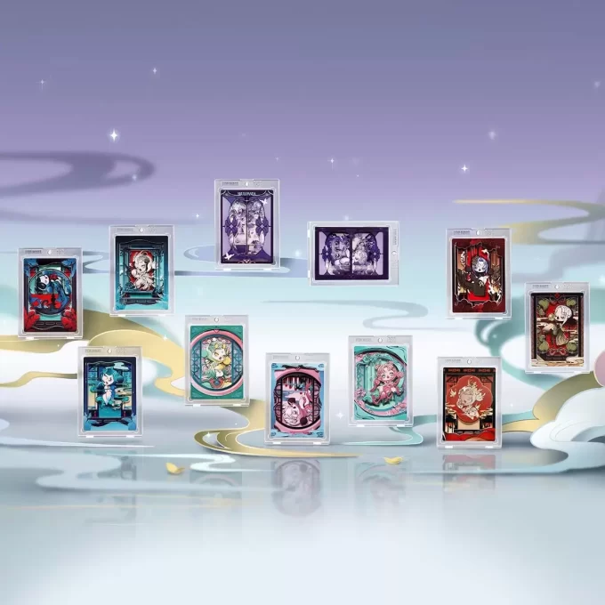 Cartes de collection artistiques de figurines de la série Mirage de SKULLPANDA