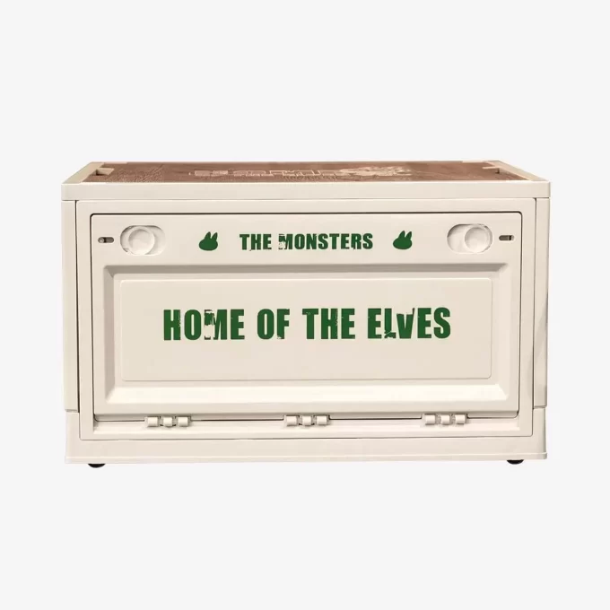 Coffret de rangement de la série THE MONSTERS La Maison des Elfes (blanc, vert et bleu)