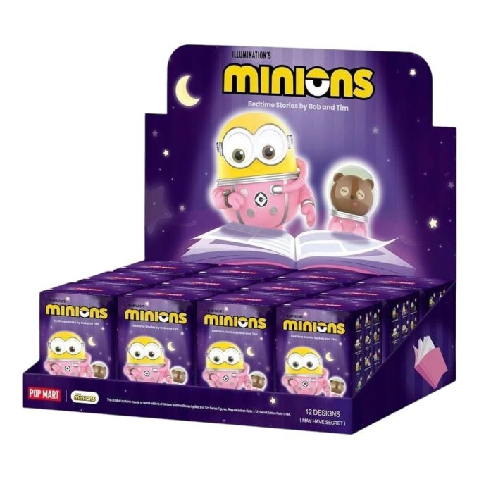 Coffret scellé de 12 boîtes aveugles contenant les histoires du soir des Minions de Bob et Tim