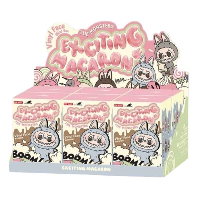 Coffret scellé de 6 boîtes aveugles de macarons savoureux Labubu 1.0