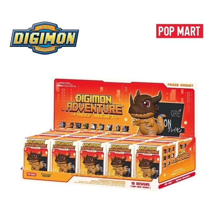 Coffret scellé Digimon avec aimant pour réfrigérateur (10 boîtes aveugles)