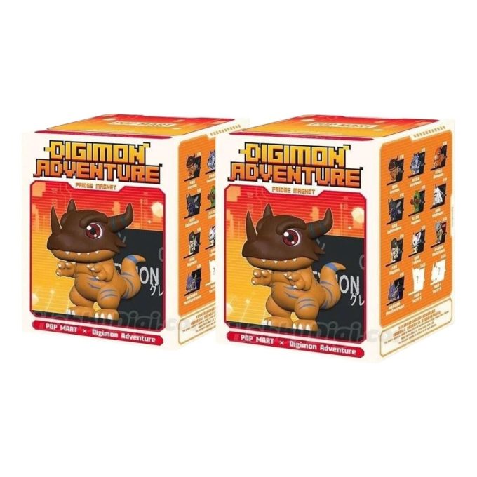Coffret scellé Digimon avec aimant pour réfrigérateur (2 boîtes aveugles)