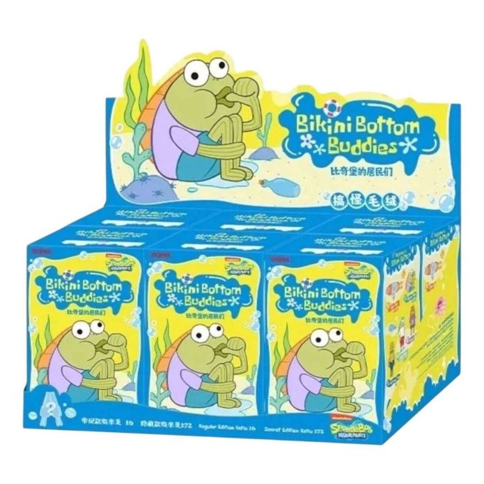 Coffret scellé en peluche Pop Mart x Bikini Bottom Buddies (6 boîtes aveugles)