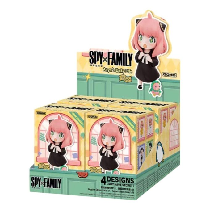 Coffret scellé Pop Mart SPY X FAMILY Anya&rsquo;s Everyday DLC Figures (4 boîtes aveugles)