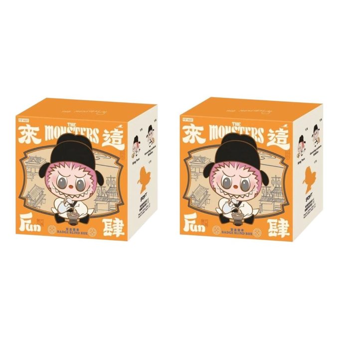 Coffret scellé pour badges Labubu « Amusons-nous ensemble » (2 boîtes aveugles)