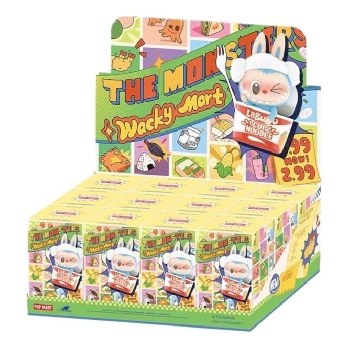 Coffrets scellés de figurines Labubu Wacky Mart (12 boîtes aveugles)