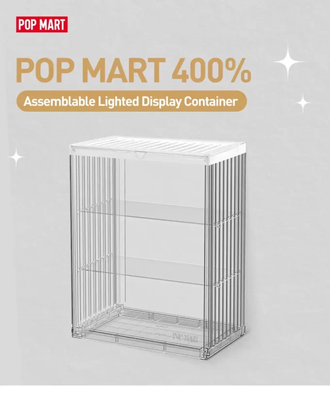 Conteneur d’affichage lumineux assemblable à 400 % POP MART Conteneur d’affichage lumineux assemblable à 400 % POP MART