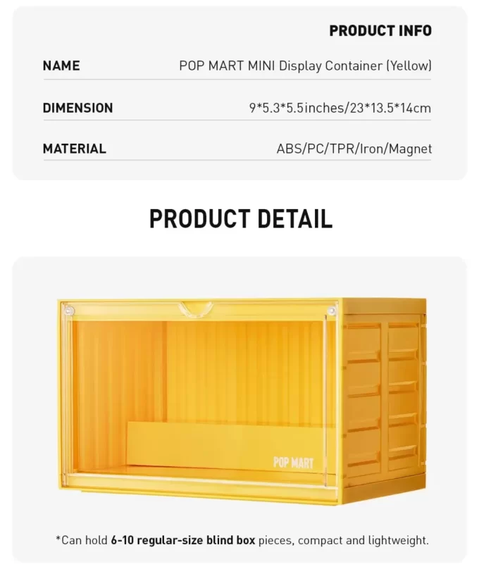 Conteneur d&rsquo;affichage POP MART MINI