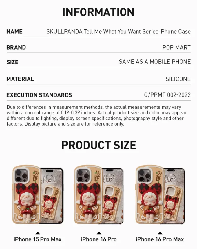 Coque de téléphone SKULLPANDA Tell Me What You Want Series Coque de téléphone SKULLPANDA Tell Me What You Want Series