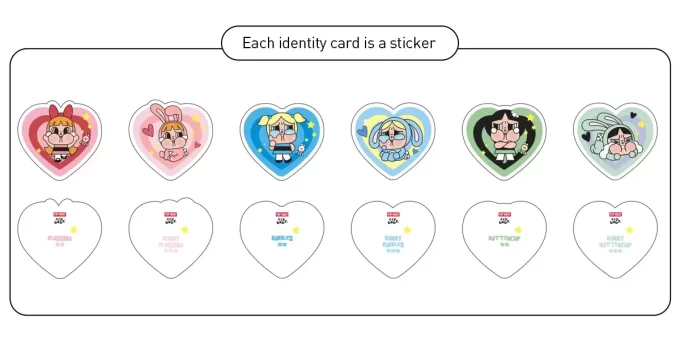 CRYBABY× Série Powerpuff Girls – Boîte mystère de porte-cartes