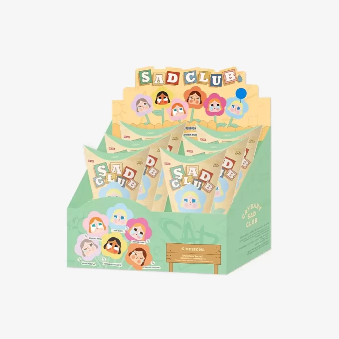 CRYBABY Série Sad Club – Boîte aveugle en peluche avec fleurs