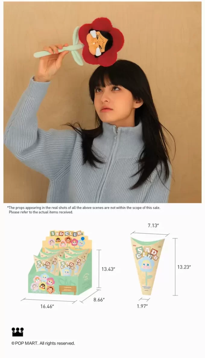 CRYBABY Série Sad Club – Boîte aveugle en peluche avec fleurs