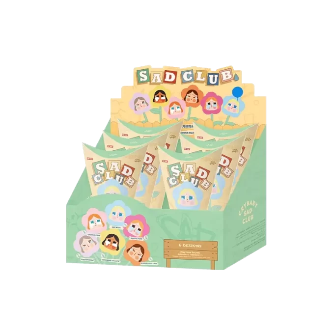 CRYBABY Série Sad Club – Boîte aveugle en peluche avec fleurs
