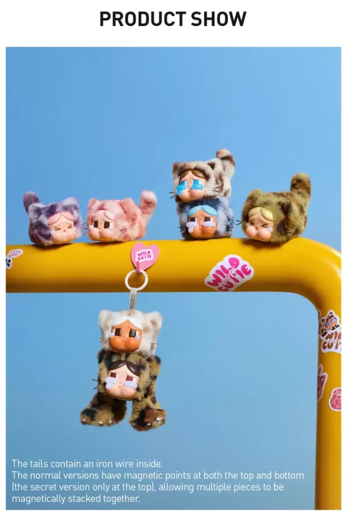 CRYBABY Wild But Cutie Series – Boîte surprise avec pendentif en peluche en vinyle CRYBABY Wild But Cutie Series – Boîte surprise avec pendentif en peluche en vinyle