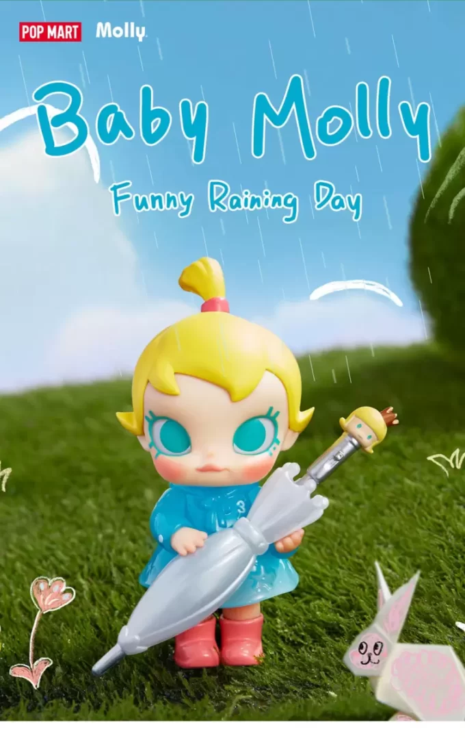 Figurine amusante Baby Molly sous la pluie