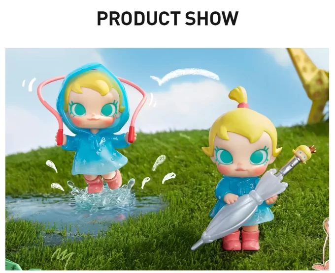 Figurine amusante Baby Molly sous la pluie
