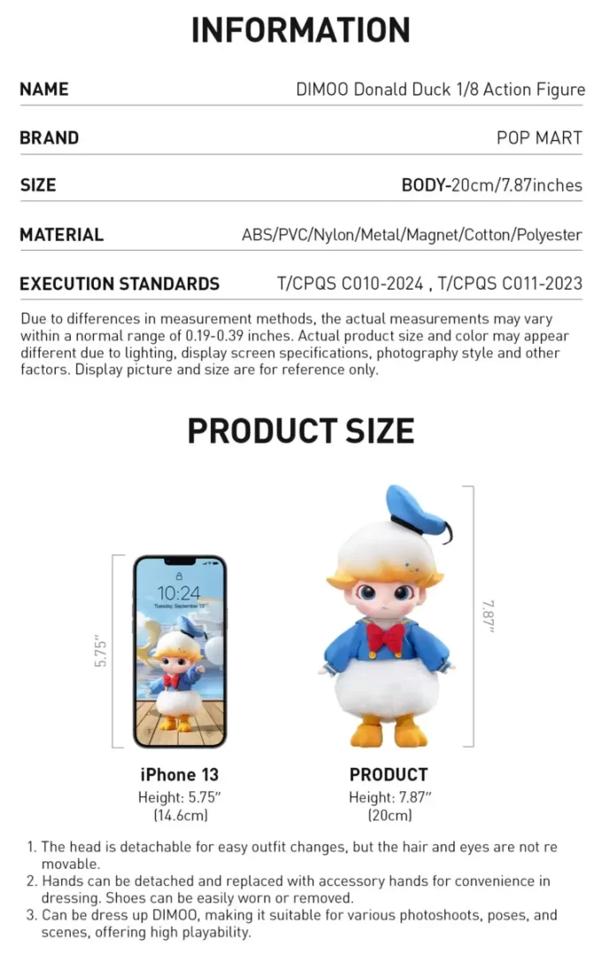 Figurine articulée DIMOO Donald Duck 1/8