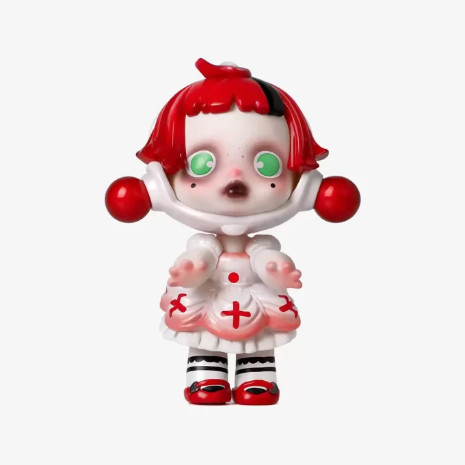 Figurine de femme de chambre blanche SKULLPANDA