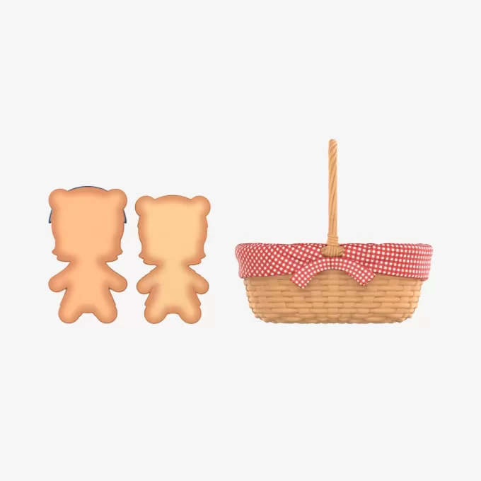 Figurine de panier de biscuits aux haricots sucrés Figurine de panier de biscuits aux haricots sucrés