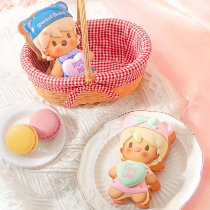 Figurine de panier de biscuits aux haricots sucrés Figurine de panier de biscuits aux haricots sucrés