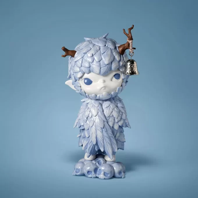 Figurine en plumes en céramique Hirono