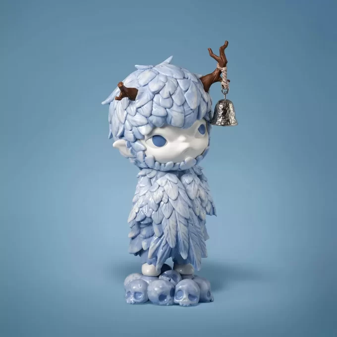 Figurine en plumes en céramique Hirono