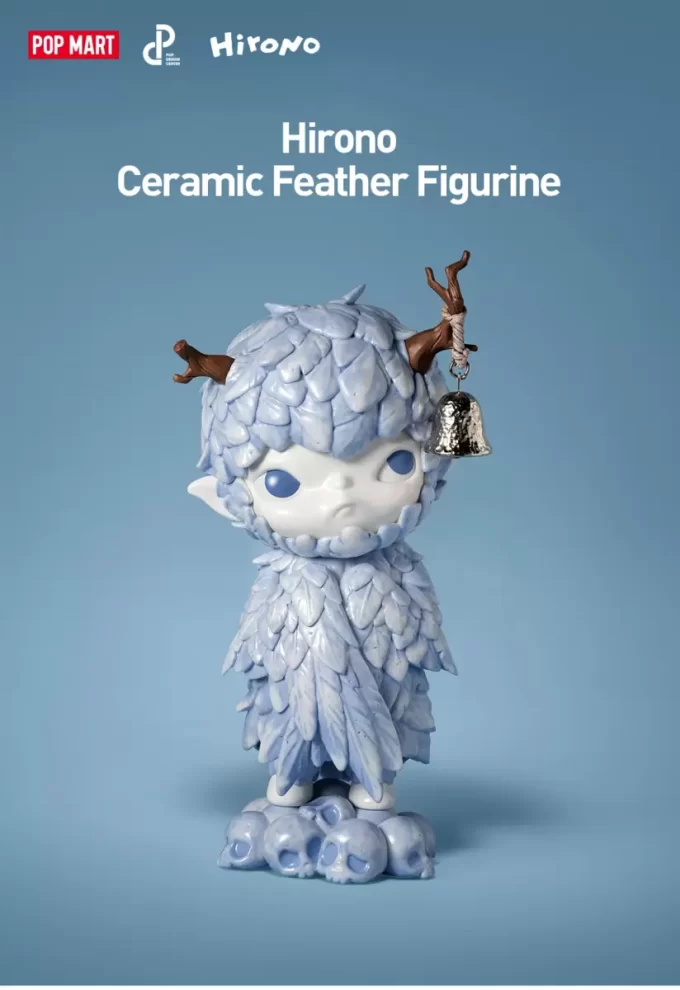 Figurine en plumes en céramique Hirono