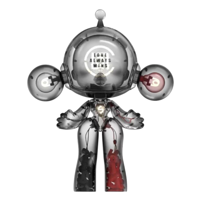 Figurine Pop Mart x Clot Skullpanda Mega Invincible Love 1000%