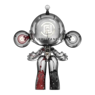 Figurine Pop Mart x Clot Skullpanda Mega Invincible Love 1000%