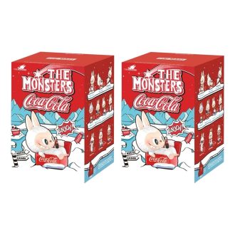 Figurine Pop Mart x Coca-Cola The Monsters Labubu, coffret scellé (2 boîtes aveugles)