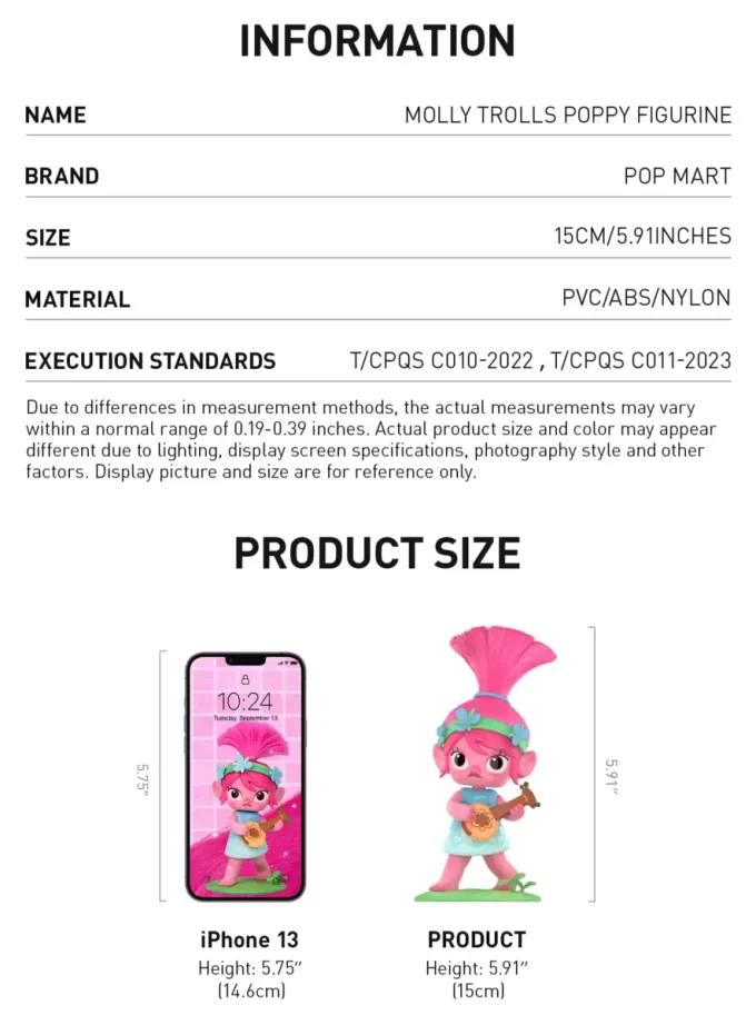 Figurine Poppy des Trolls de Molly